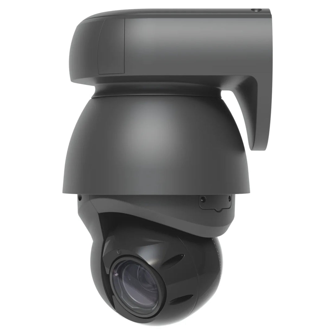 UniFi AI PTZ Industrial negra, con soporte de pared