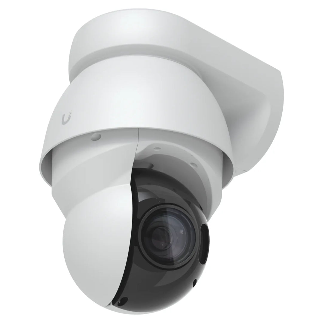 UniFi AI PTZ Precision blanca, con soporte de pared