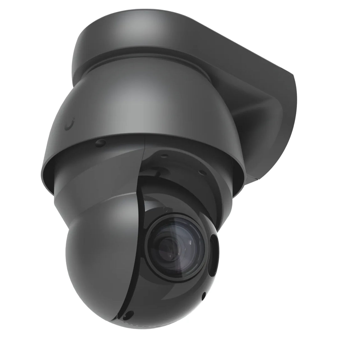 UniFi AI PTZ Precision negra, con soporte de pared