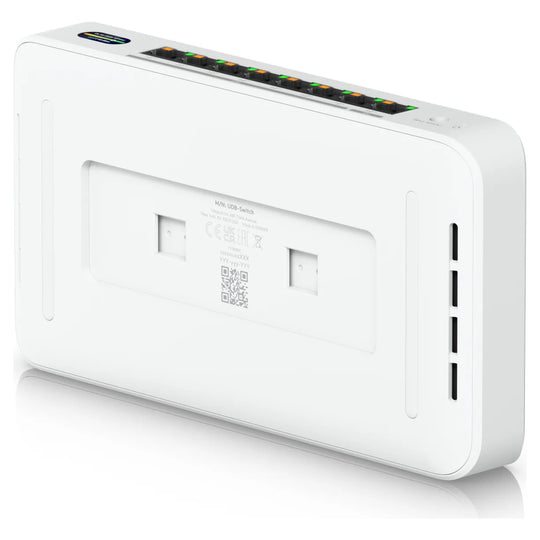 UniFi Device Bridge Switch: rear view with slots for the wall mount