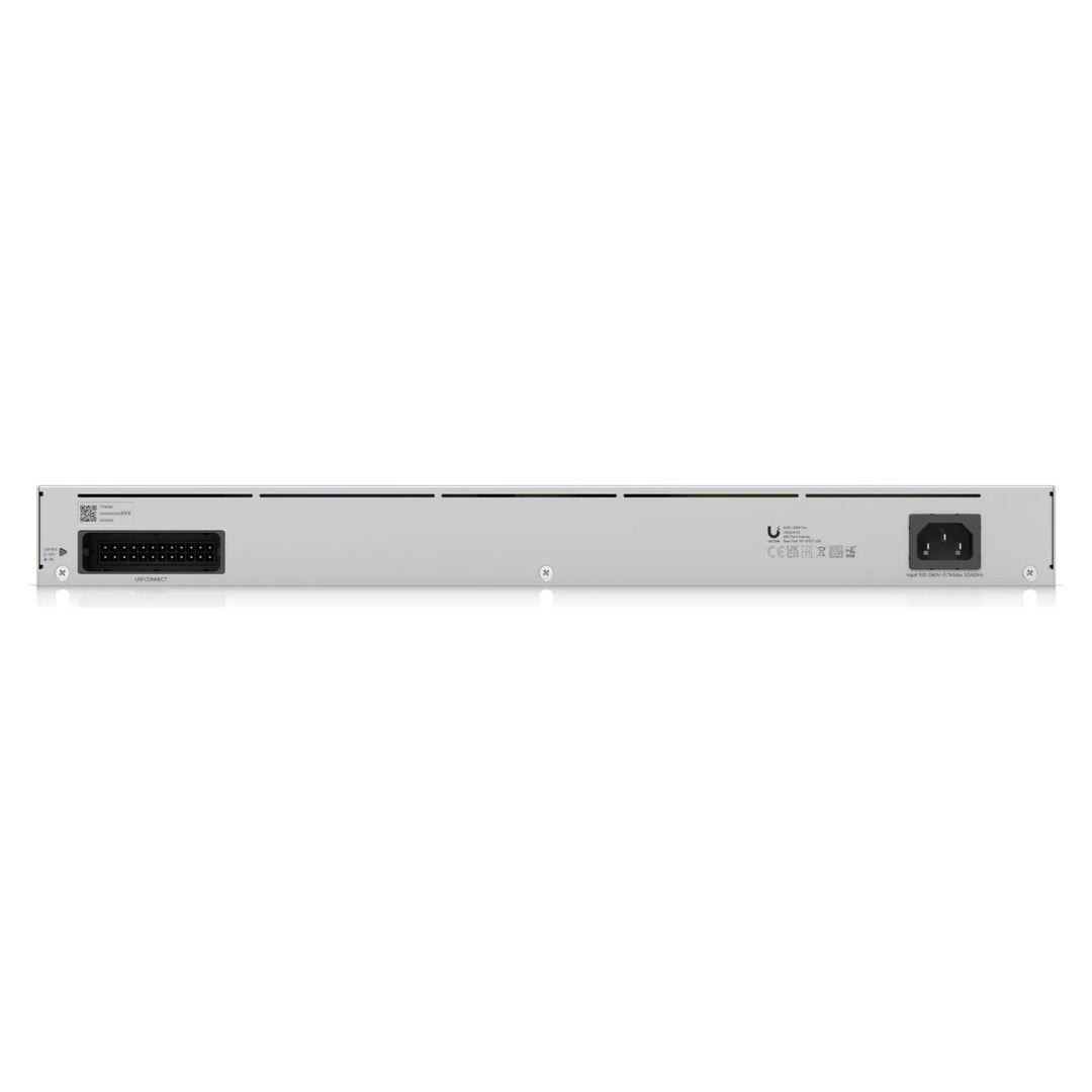 Trasera del UniFi Dream Machine Pro con entrada de alimentación