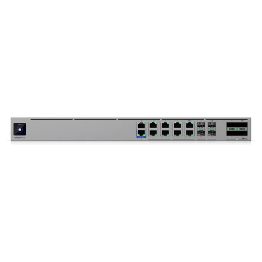 Frontal del EF-Core con puertos RJ45 de 10 GbE, SFP28 y QSFP28