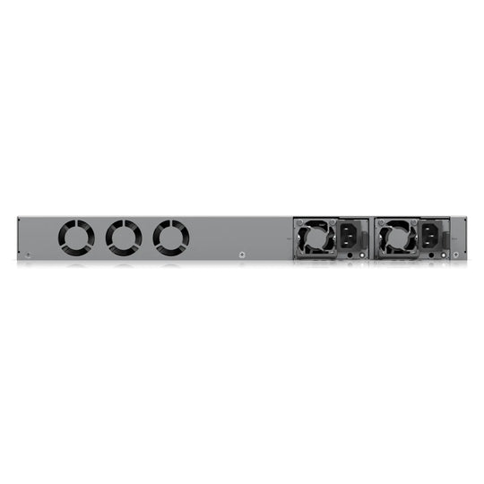 Trasera del UniFi Enterprise Firewall con dos fuentes intercambiables