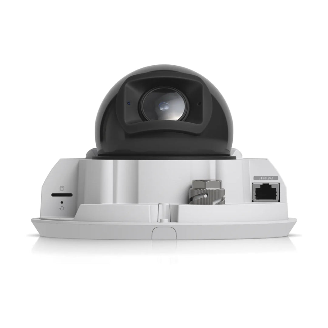 G6 Edge Dome, vista lateral con la salida de conexiones de la base