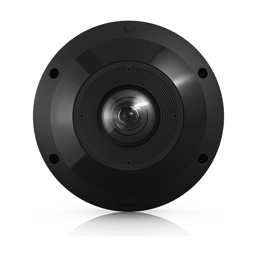 G6 Pro 360 negra, vista frontal del objetivo ojo de pez