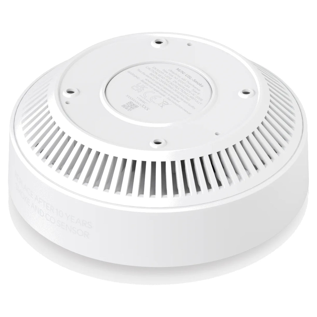 Alarma de humo y CO Ubiquiti UniFi SuperLink, vista en perspectiva