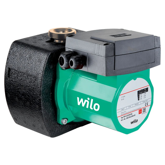 Wilo TOP-Z circulator pump with threaded bronze body and thermal insulation, models 25/10, 30/7 and 30/10